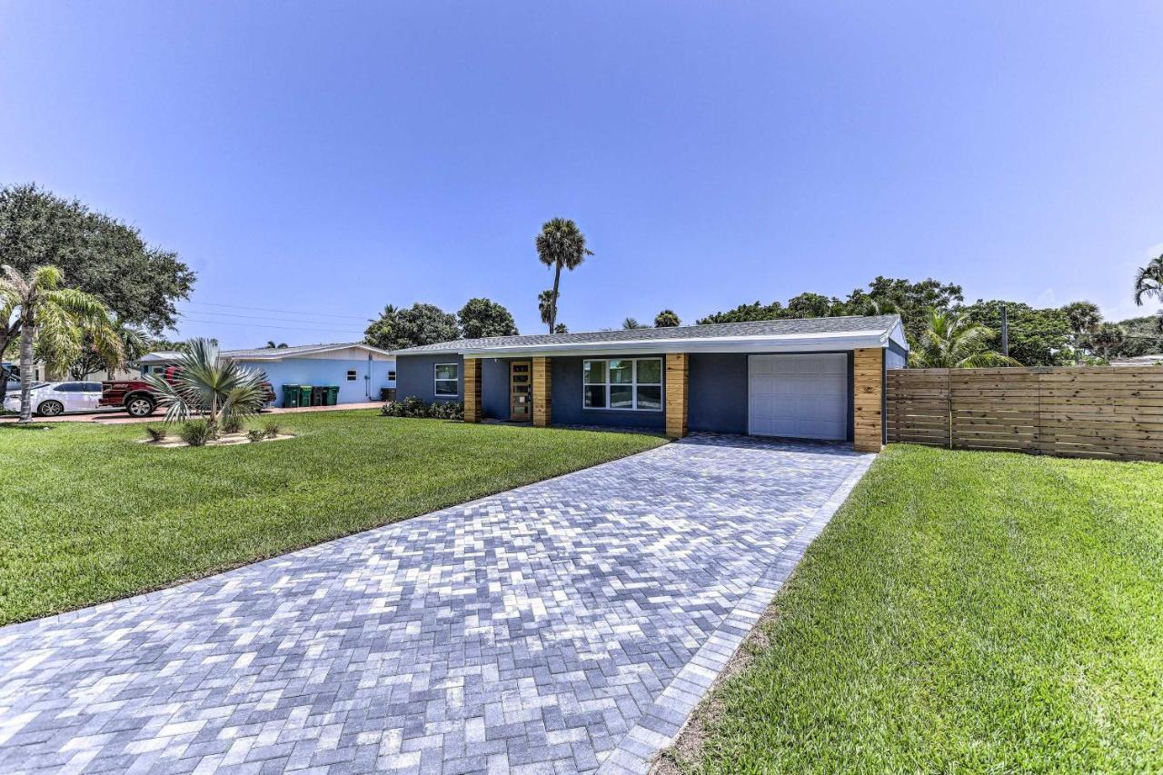 Beach House With Outdoor Kitchen, Walk To Coast Cocoa Beach Bagian luar foto